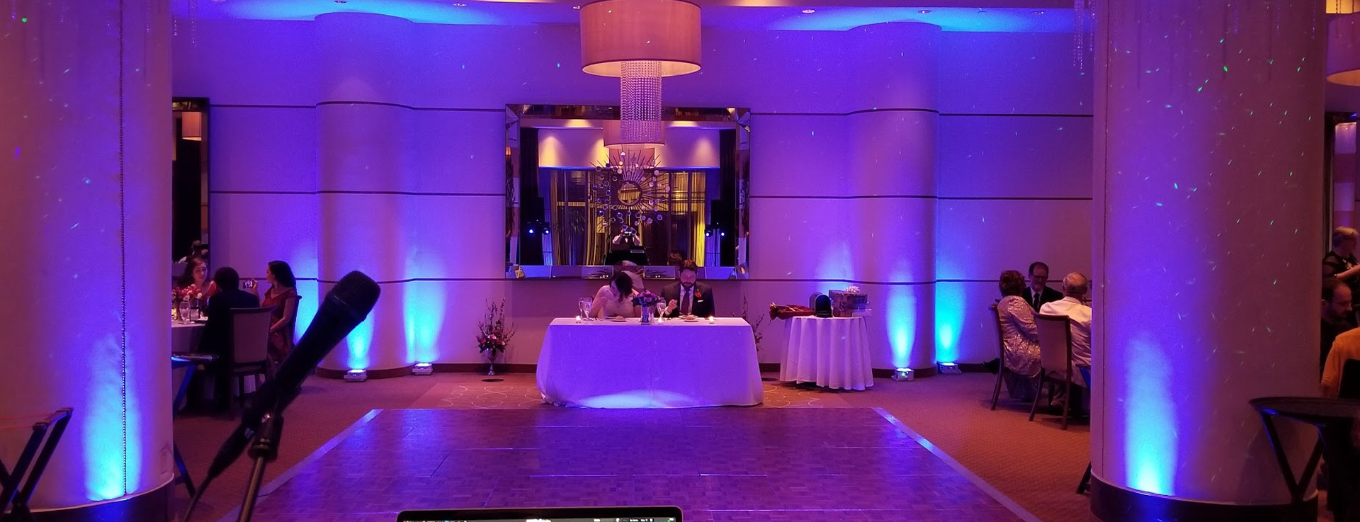 CT Wedding DJ J&S Entertainment Co. Up lighting and Starry Night
