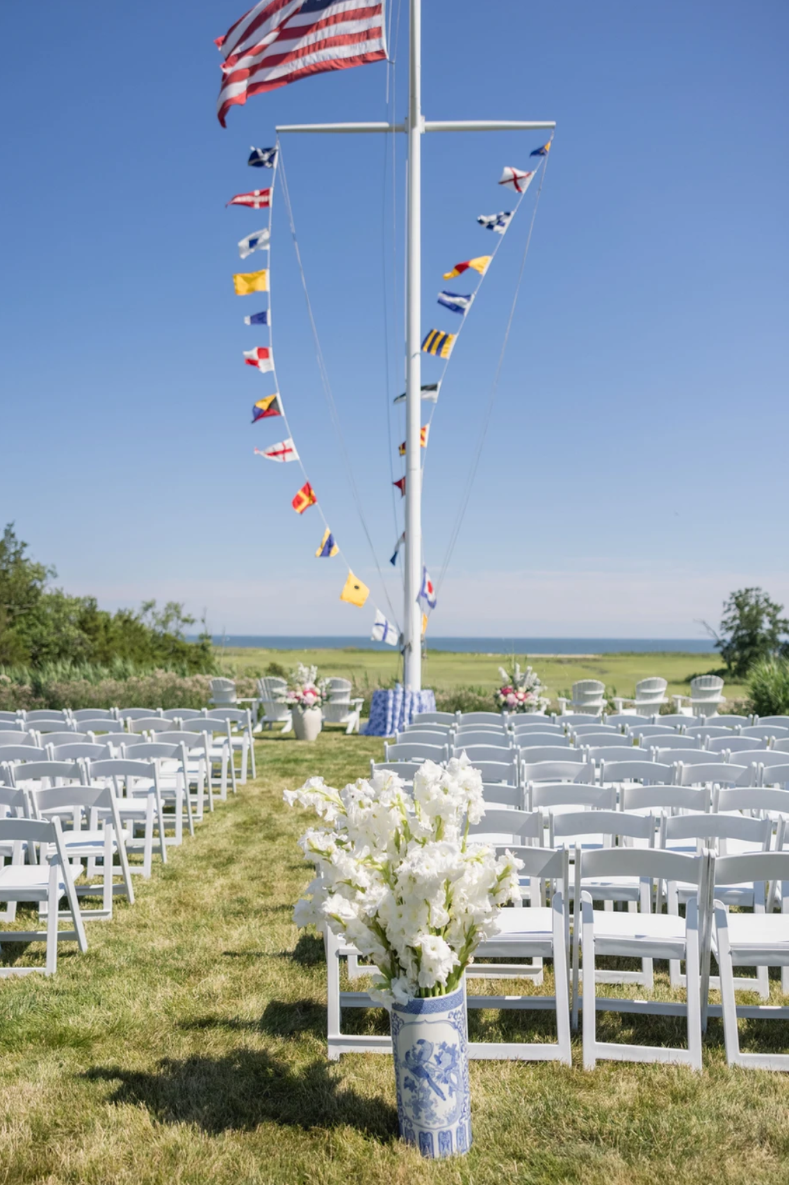CT Wedding DJ - Wedding venue - View of Long Island Sound from the Guilford Yacht Club lawn.